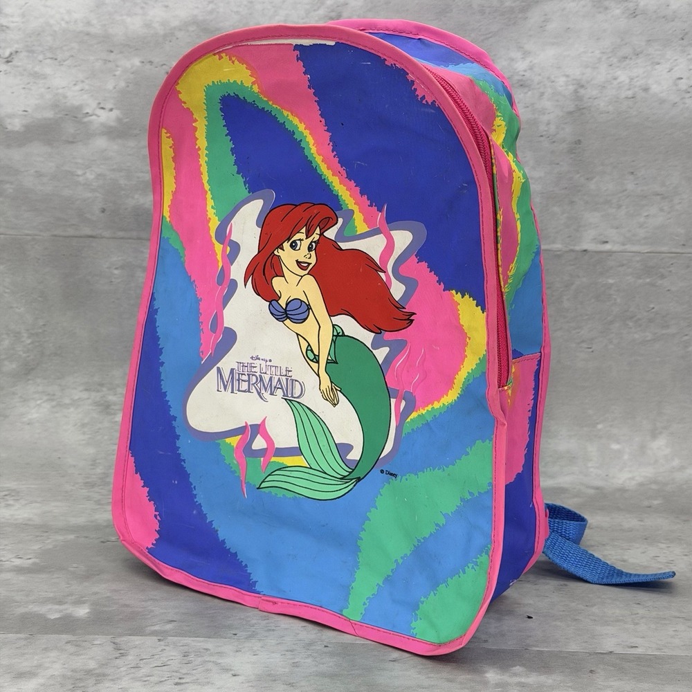 VTG 90's Disney The Little Mermaid Small Backpack Bag